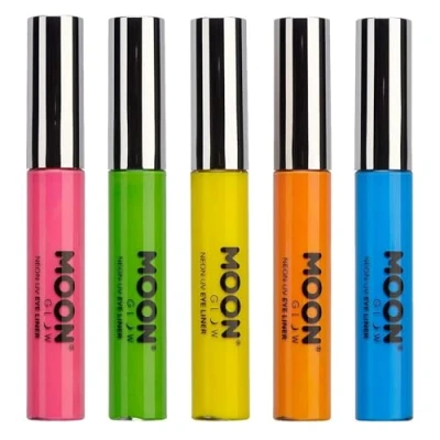 Afbeelding van Moon Glow Neon UV Eyeliner gloeit intensief onder licht, oranje, 10 ml (5 stuks)