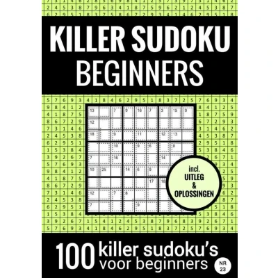Afbeelding van SUDOKU KILLER Makkelijk NR.23 Puzzelboek met 100 Makkelijke Puzzels voor Volwassenen en Ouderen