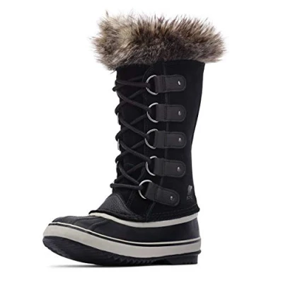 Afbeelding van Sorel JOAN OF Arctic Snowboots, Dames, Maat: 39.5, Black/quarry Leer en textiel
