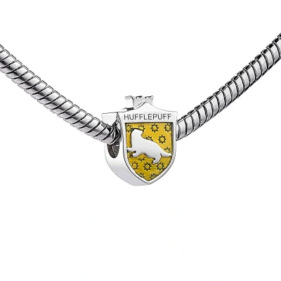 Afbeelding van Harry Potter Sterling Silver Hufflepuff House Shield Spacer Bead SB000219