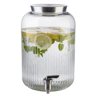 Afbeelding van Glazen drankendispenser met RVS tap