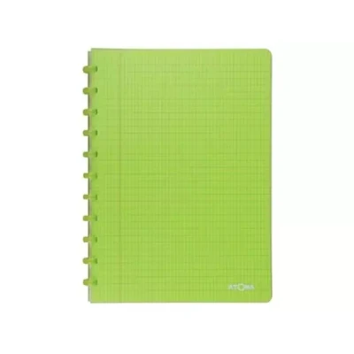 Afbeelding van Atoma Trendy Schrift, Ft A4, 144 Bladzijden, Commercieel Geruit, Transparant Groen Schrift