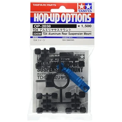 Afbeelding van TAMIYA 22038 TD4 Aluminium dwarsstuurhouder achterin. instelbaar. op afstand bestuurde auto, RC voertuig, modelbouw, accessoires, bouwpakket