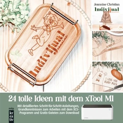 Afbeelding van 24 tolle Ideen mit dem xTool M1 Lasercutter: detaillierten Schritt für Anleitungen, Grundkenntnissen zum Arbeiten XCS Programm und Gratis Dateien Download