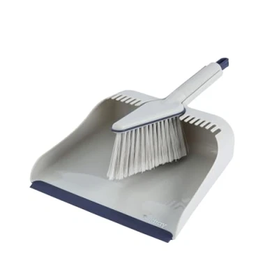 Afbeelding van Beldray LA032760FEU7 Deep Clean Dustpan and Brush Set Sweeping with Pointed Head for Hard to Reach Areas, Scratch Free Bristles, Rubber Lip Easy Dust Collection, Built In Bristle Comb