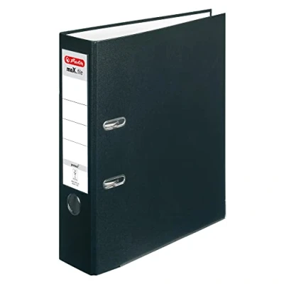 Afbeelding van Herlitz 5480801 Archiefmap met hefboom systeem maX.file protect A4 8cm zwart