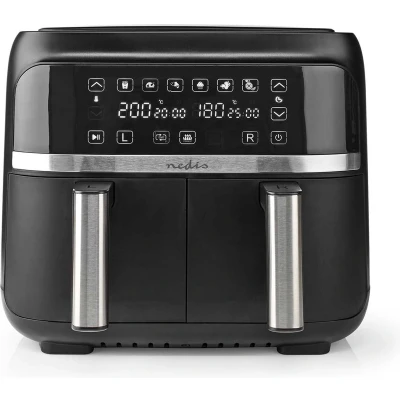 Afbeelding van Dubbele airfryer Nedis 2 x 3.8 liter (2850W, Digitaal)