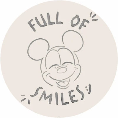 Afbeelding van Komar Fotobehang Mickey Mouse Joke 125 x cm (breedte hoogte), rond en zelfklevend (1 stuk)