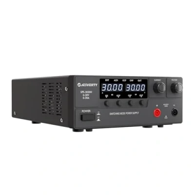 Afbeelding van Jesverty Laboratoriumvoeding DC voeding variabel, 0 30V 30A 900W schakelende geregelde tafelvoeding met encoderknop, aan/uit schakelaar, 4 cijferig LED display, OVP &amp; OCP, Aux uitgang SPS 3030H