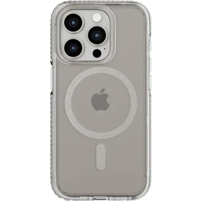 Afbeelding van Tech21 EvoCrystal Case MagSafe for iPhone 15 Pro Natural Titanium