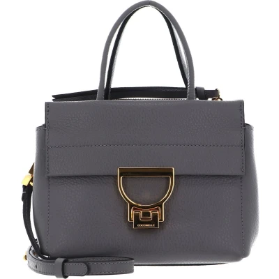 Afbeelding van COCCINELLE Leren Handtas Schoudertas Arlettis Handbag Grafite Grijs