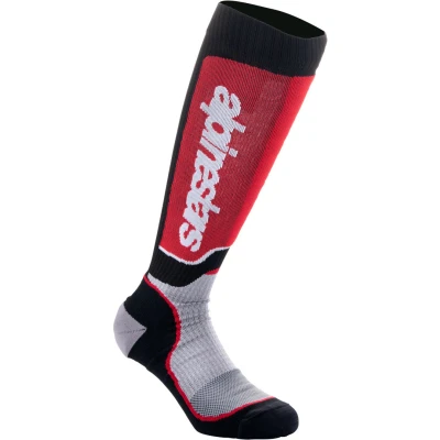 Afbeelding van Alpinestars 2024 MX Plus Crosssokken Zwart / Grijs Rood maat M