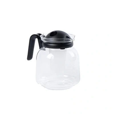 Afbeelding van Fackelmann Koffiekan 1,5 l van glas, zwart en transparant