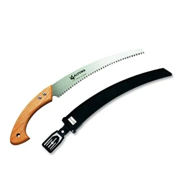 Afbeelding van Sawing 29602 Houten handvat, Japanse vertanding, robuust en zeer licht, handzaag voor hout met gebogen lemmet, ideaal bosgebruik, inclusief tas, hoogte