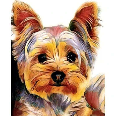 Afbeelding van Kruissteek Kits Gestempeld, OWN4B Mooie Hond Gedrukt Patroon 11CT 14,2x18 inch DIY Borduurpakket (Puppy)