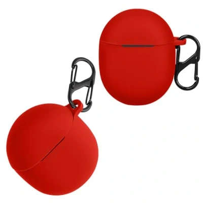 Afbeelding van kwmobile Hoes geschikt voor Google Pixel Buds Pro Siliconen cover oordopjes in rood