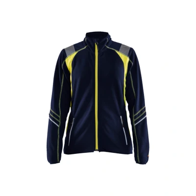 Afbeelding van Blaklader Dames Microfleecevest 4973 1010 Marine/High Vis Geel