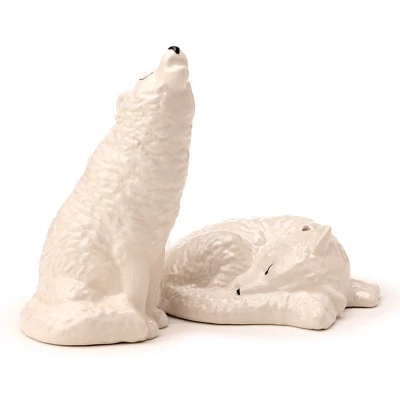 Afbeelding van Puckator Peper en zoutstel Wolven Keramiek Cadeau setje