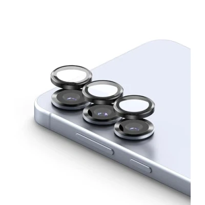 Afbeelding van Ringke Camera Lens Frame Protector Compatibel met Samsung S25 Plus Gehard Glas 9H Camerabescherming Aluminium Lensbescherming Krasbestendig Glasfilm voor Galaxy Black (2 Stuks)