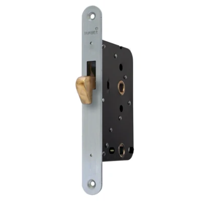 Afbeelding van MAUER 1134 Schuifdeurslot Badkamer/WC WC63 DM50 RVS LS/RS (incl. Sluitplaat)