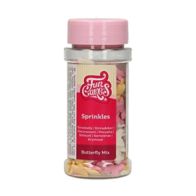 Afbeelding van FunCakes Vlinders Mix 50g Sprinkles Taartdecoratie