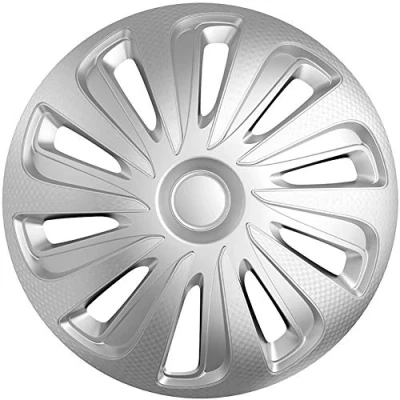 Afbeelding van AutoStyle 4 Delige Wieldoppenset Caliber 13 inch zilver carbon look