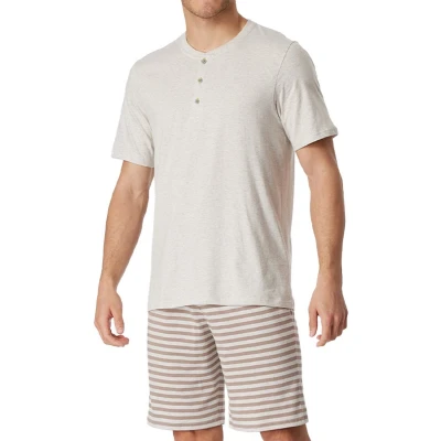 Afbeelding van Schiesser MIT Knopfleiste Casual Pyjama, Heren, Maat: 56, Braungrau