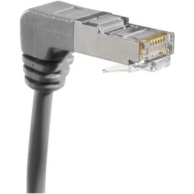 Afbeelding van Netwerkkabel RJ45 CAT 6 S/FTP gebogen grijs 0.7 m