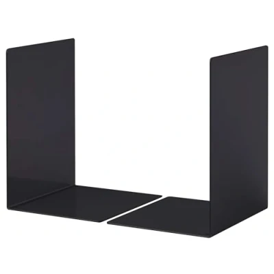 Afbeelding van Durable 324401 Boekensteun metaal L, set met 2 stuks, zwart