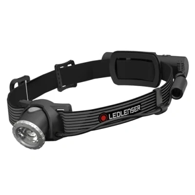 Afbeelding van Ledlenser H8R SE Led hoofdlamp, 700 lumen, oplaadbaar, hoofdlicht met 170 meter lichtbereik, 70 uur lichtduur, set accu, heuptas en USB kabel