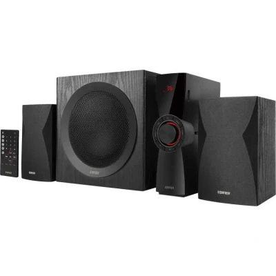 Afbeelding van Edifier CX7 Active 2.1 Home Entertainment System met Bluetooth V5.0, 21 cm (8 inch) subwoofer en infrarood afstandsbediening: perfect voor TV, pc, notebook etc., zwart