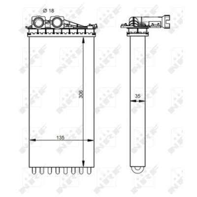 Afbeelding van Kachelradiateur, interieurverwarming NRF 54333