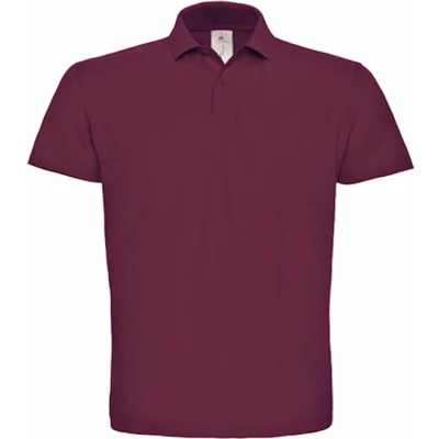 Afbeelding van Unisex Polo &#039;ID.001&#039; Wijnrood merk B&amp;C Collectie maat XL