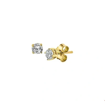 Afbeelding van Trendjuwelier huiscollectie Oorknoppen Zirkonia Geelgoud Glanzend