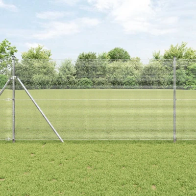 Afbeelding van vidaXL Gelaste Draad Hek 1x50 m Verzinkt Staal