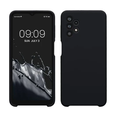 Afbeelding van kwmobile telefoonhoesje geschikt voor Samsung Galaxy A32 5G Hoesje met siliconen coating Smartphone case in bosbesblauw