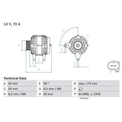 Afbeelding van Bosch Alternator/Dynamo 0 986 042 600