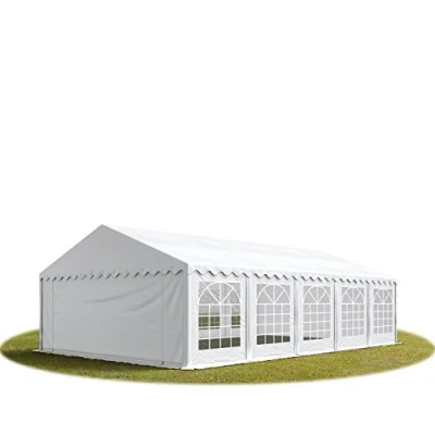 Afbeelding van Partytent feesttent 6x10 m tuinpaviljoen tent PVC 700 N zeil in wit waterdicht
