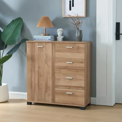Afbeelding van Halmeubel Döbritz 84x80x28 cm eikenkleurig