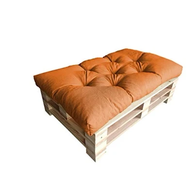 Afbeelding van Chilly Pilley Palletkussen Schuimvlokken Palletmeubel Palletbank Rugleuning Zitkussen Zijkussenset (Zitkussen 120 X 60 Oranje)