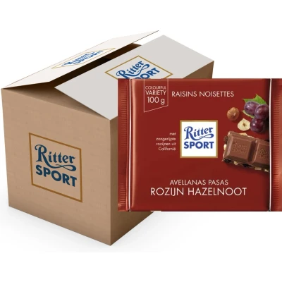 Afbeelding van Rittersport Rozijn Hazelnoot 12x