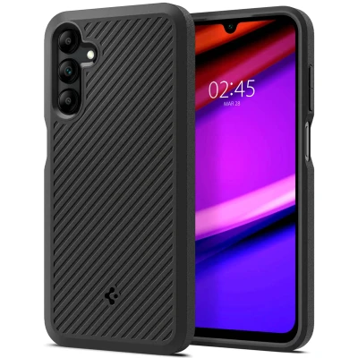 Afbeelding van Samsung Galaxy A15 (4G) Hoesje Siliconen en TPU (zacht) Spigen Softcase/Backcover Zwart Telefoonhoesje Shockproof/Valbescherming