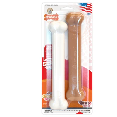 Afbeelding van Nylabone Power chew duo bacon en chicken Large