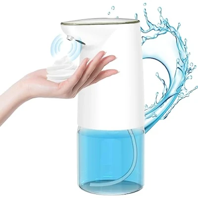 Afbeelding van Automatische zeepdispenser, 500 ml, elektrische zeepdispenser met sensor, schuimzeepdispenser, automatisch 2 instelbare niveaus, no touch voor keuken en badkamer