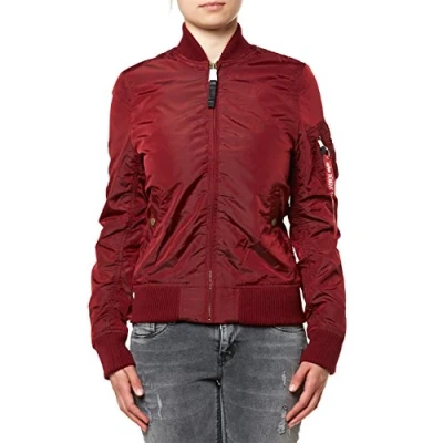 Afbeelding van Alpha Industries MA1 TT WMN Bomberjacks, Dames, Maat: Small, Burgundy