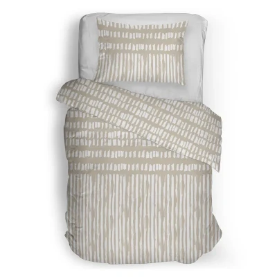 Afbeelding van Snoozing Gita Dekbedovertrek Eenpersoons 140x200/220 cm Beige