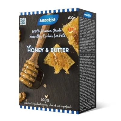 Afbeelding van Smookies Honey &amp; Butter, 200 gram snacks voor honden, 1 stuk (1 stuk)