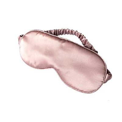 Afbeelding van 100% zijde, verstelbaar slaapmasker, oogmasker, slaapbril voor dames en heren, roze