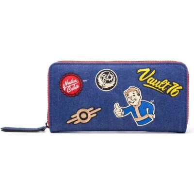 Afbeelding van Fallout Vault 76 Denim portemonnee met patches