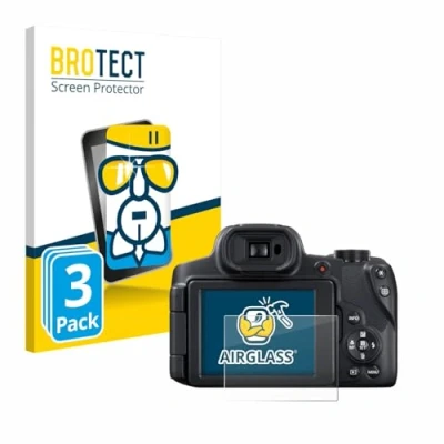 Afbeelding van BROTECT Screenprotector voor Canon PowerShot SX70 HS Folie Beschermfolie Beschermglas transparant (3 Stuks)